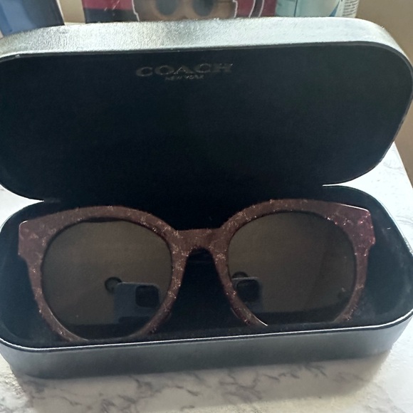 Coach Red Marble Sunglasses - Picture 2 of 4